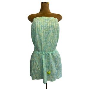 Vineyard Vines Allover Shell Print Strapless Beach Cover-Up, Women’s Sz XL​